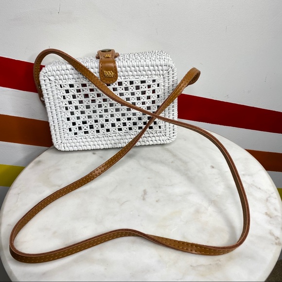Urban Outfitters Handbags - Urban outfitters rattan leather strap purse
